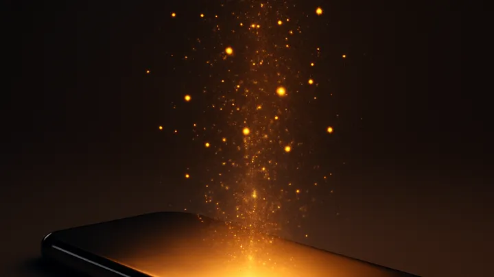 366BAT COM Modern phone with glowing screen